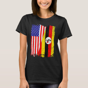 Retro American Uganda Flag Men Women Patriotic T-Shirt