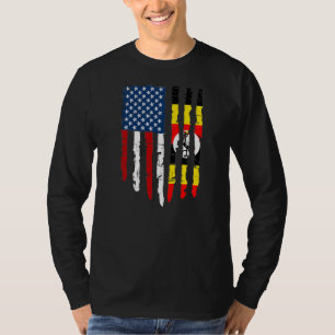 Retro American Uganda Flag Men Women Patriotic T-Shirt