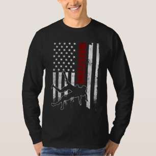 Retro American Wrestling Apparel US Flag Wrestling T-Shirt