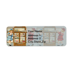 Retro Americana Kitchen Ad with Two Girls