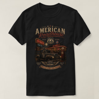 Retro Americana Road Trip Vintage Route 66 T-Shirt