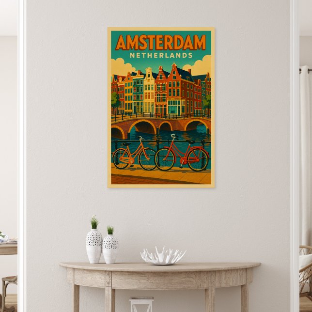 Retro Amsterdam Netherlands Poster (Creator Uploaded)