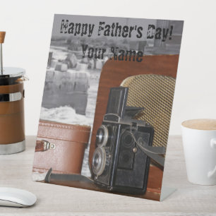 Retro analogue Video Camera Pedestal Sign