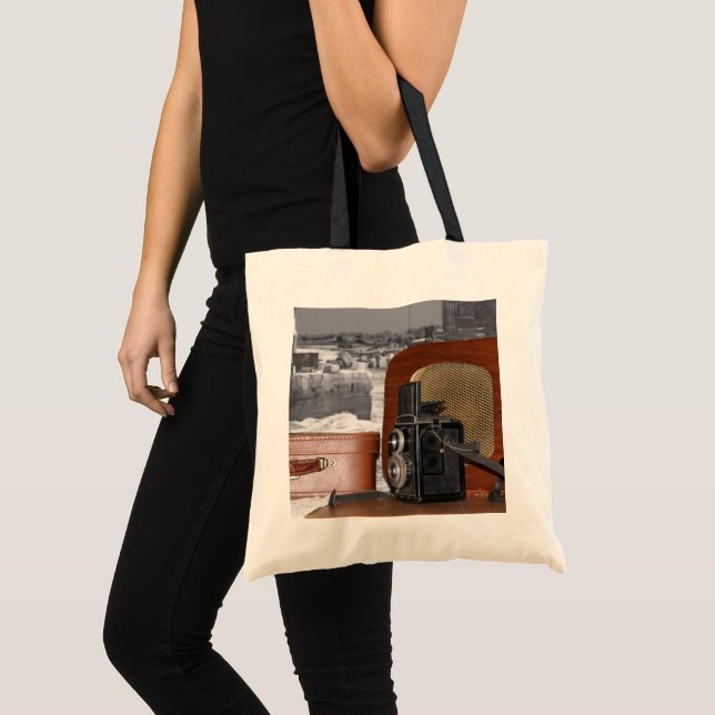 Retro analogue Video Camera Tote Bag (Front (Product))