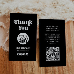 Retro and Boho Branding Thank You Packing Card