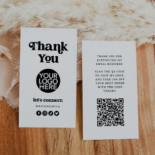 Retro and Boho Branding Thank You Packing Card