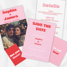 Retro and Bold Typography Save the Date