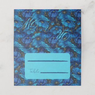 Retro Anemones Petal Spring Wedding Place Card