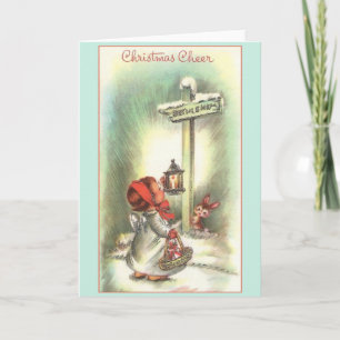 Retro Angel Aller à Bethléem Carte de Noël