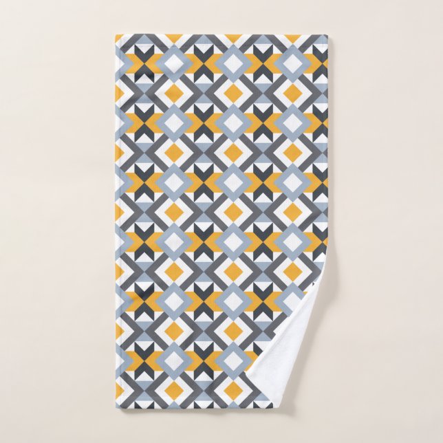 Retro Angles Abstract Geometric Pattern (Serviette à main)