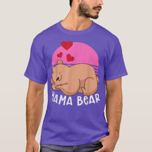 Retro Animal Mom Family Bear Mommy Bear Cute Mama  T-Shirt