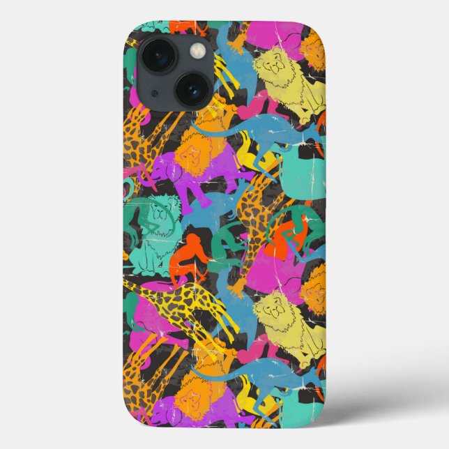 Retro Animal Silhouettes Pattern Case-Mate iPhone Case (Back)