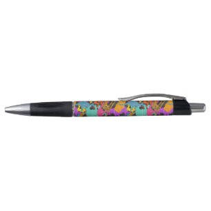 Retro Animal Silhouettes Pattern Pen