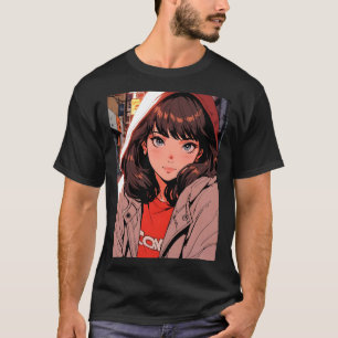 Retro Anime Cozy Hoodie Girl Night City Lights Sti T-Shirt