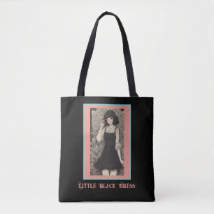Retro Anime Little Black Dress Carryall Tote Bag