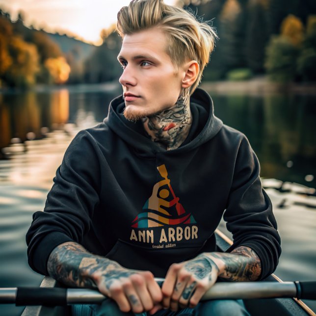 Retro Ann Arbor Kayaking Hoodie (Creator Uploaded)