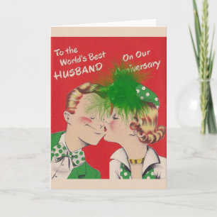 Retro Anniversary Card To World's Best Husband