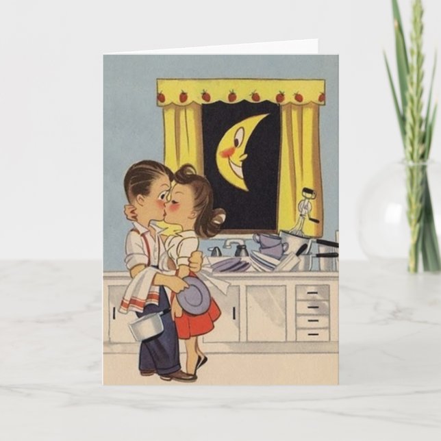 Retro Anniversary Greeting Card (Front)