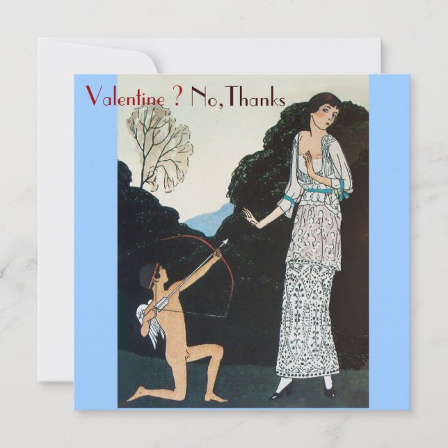 RETRO ANTI VALENTINE'S DAY PARTY WAX SEAL MONOGRAM INVITATION (Front)