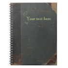 Retro antique canvas book cover, leather bound