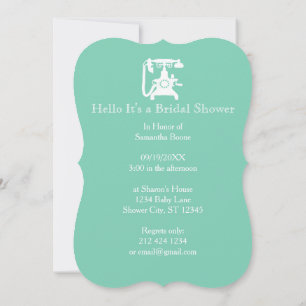 Retro  Any Colour Telephone Pattern Invitation