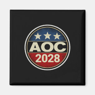 Retro Aoc 2028 Fight Oligarchy Protest Resist Bern Magnet
