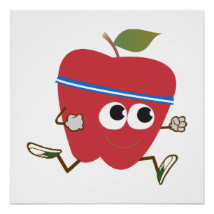 Retro Apple Runner Poster