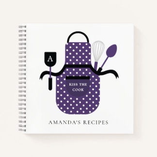 Retro Apron Personalized Family Recipe Notebook