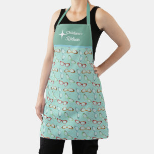 Retro Apron with Cat Eye Glasses