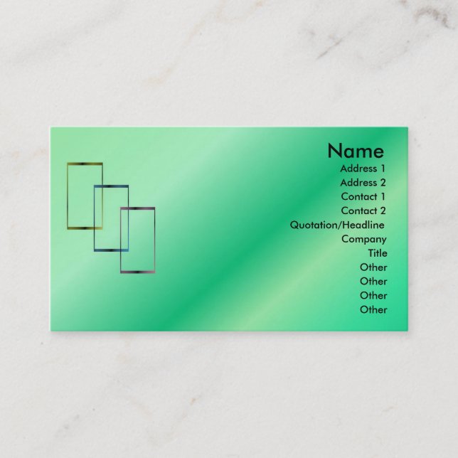 Retro -Aqua- Profile Card (Front)