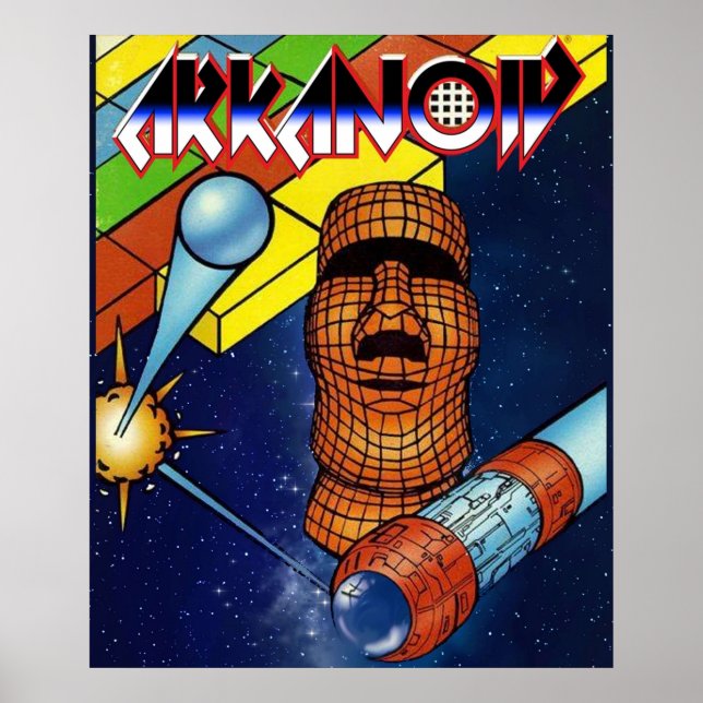Retro Arcade Arkanoid Poster (Front)