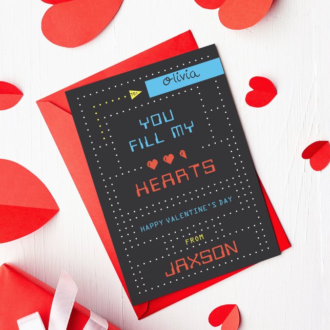 Retro Arcade Game Classroom Valentine's Day Card (Creator Uploaded)