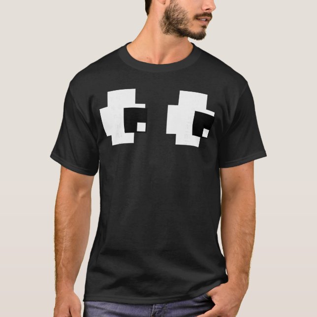 Retro Arcade Game Ghost Eyes Group Halloween Costu T-Shirt (Front)