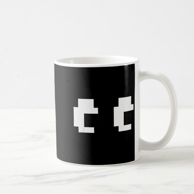 Retro Arcade Game Ghost Eyes Halloween Group Costu Coffee Mug (Right)
