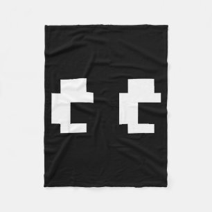 Retro Arcade Game Ghost Eyes Halloween Group Costu Fleece Blanket