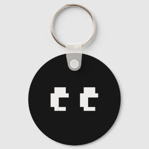 Retro Arcade Game Ghost Eyes Halloween Group Costu Keychain