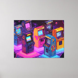 Retro Arcade Machines Canvas Print