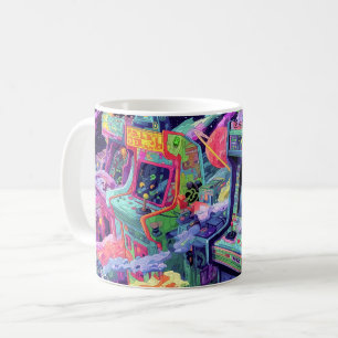 Retro Arcade Machines in Space Coffee Mug