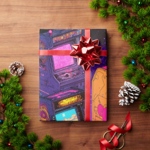 Retro Arcade Machines Wrapping Paper