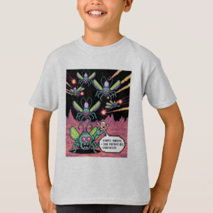 Retro Arcade Manti Aliens Pixel Art - Funny Defend T-Shirt