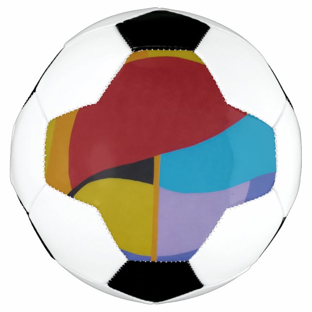 Retro Arcade Style Abstract Soccer Ball (Front)