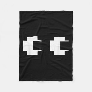 Retro Arcade Video Game Ghost Eyes Halloween Group Fleece Blanket