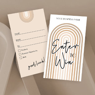 Retro Arch Boho Cream Prize Draw Raffle Ticket