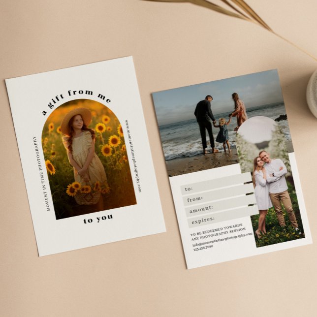 Retro Arch Photo Photography Gift Certificate (Creator Uploaded)