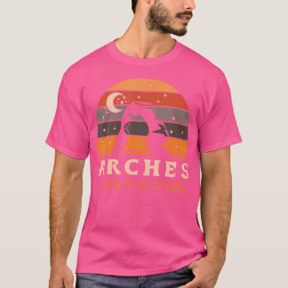 Retro Arches National Park Camping Hiking T-Shirt