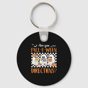 Retro are fall o ween directions teacher halloween keychain