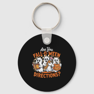 Retro Are You Fall O Ween Directions Ghost Hallowe Keychain