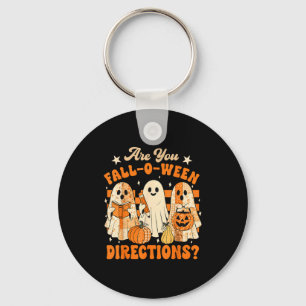 Retro Are You Fall O Ween Directions Teacher Hallo Keychain