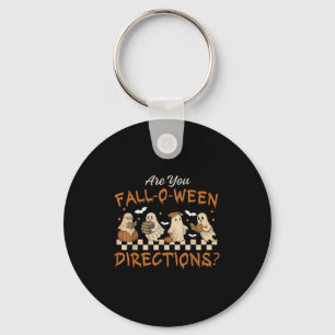 Retro Are You Fall O Ween Directions Teacher Hallo Keychain