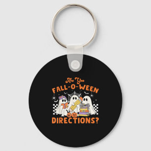 Retro Are You Fall O Ween Directions Teacher Hallo Keychain